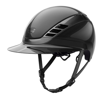 Abus Pikeur Airluxe Chrome Ridehjelm med stor skygge - Sort